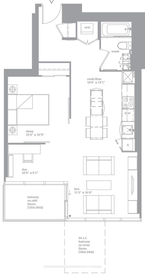 Photo 14 at 2606 - 16 Bonnycastle Street, Waterfront Communities C8, Toronto