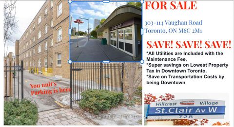 Photo 1 at 303 - 114 Vaughan Road, Cedarvale, Toronto