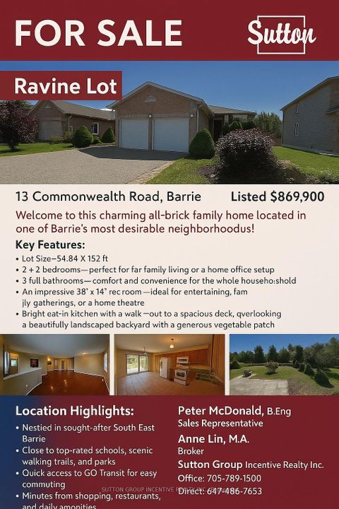 Photo 1 at 13 Commonwealth Road, Shore, Barrie