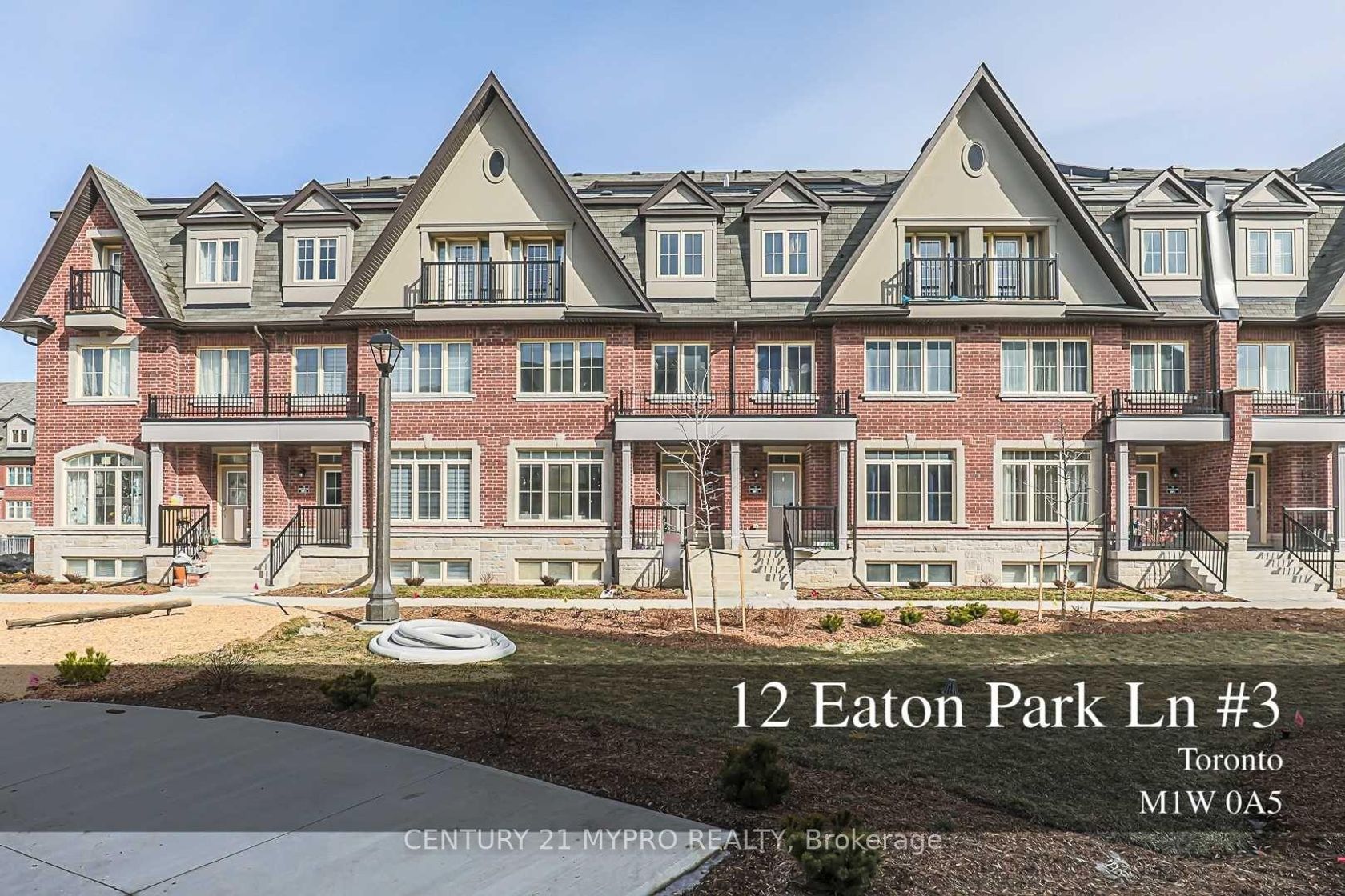3 - 12 Eaton Park Lane, L'Amoreaux, Toronto 