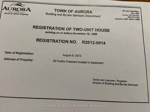 Photo 1 at 30 Foreht Crescent, Aurora Heights, Aurora