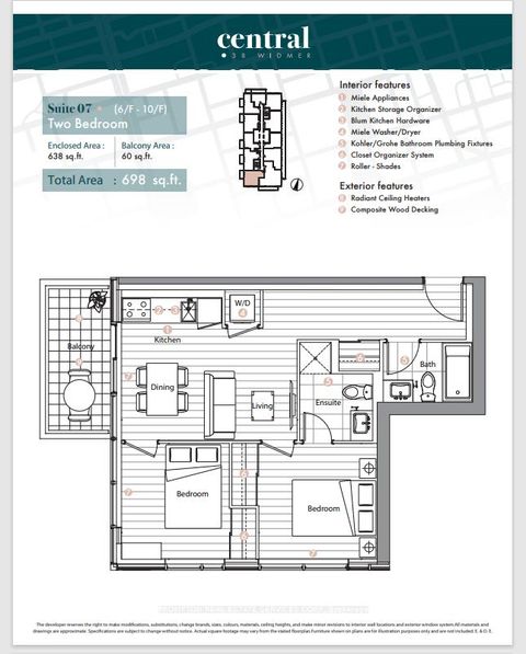 Photo 10 at 607 - 38 Widmer Street, Waterfront Communities C1, Toronto