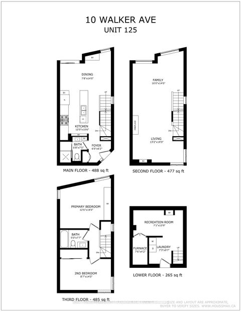 Photo 21 at 125 - 10 Walker Avenue, St. Clair, Toronto