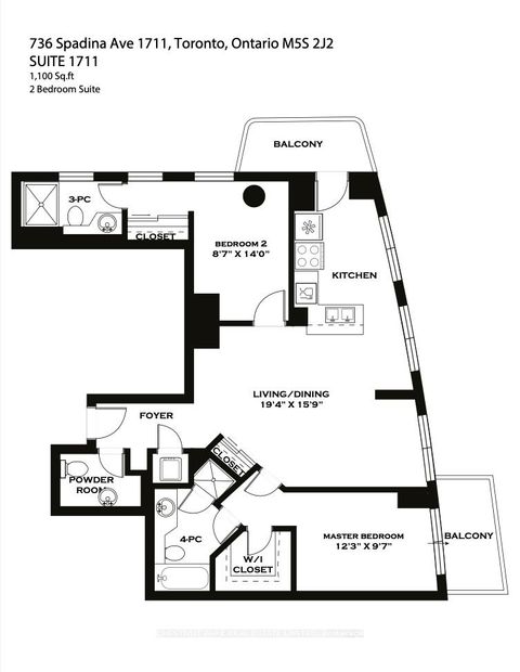 Photo 5 at 1711 - 736 Spadina Avenue, University, Toronto