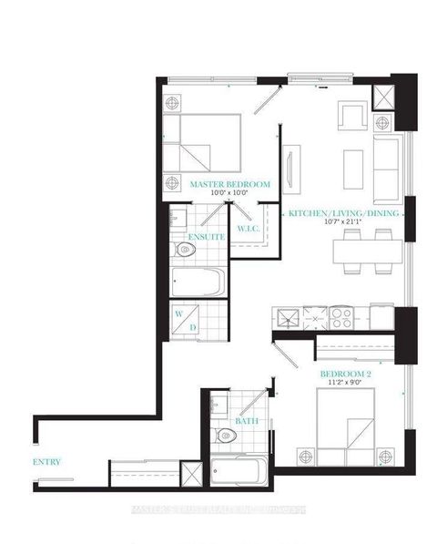 Photo 4 at 3004 - 99 John Street, Waterfront Communities C1, Toronto