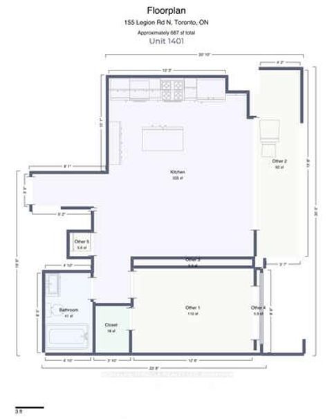 Photo 45 at 1401 - 155 Legion Road N, Mimico, Toronto