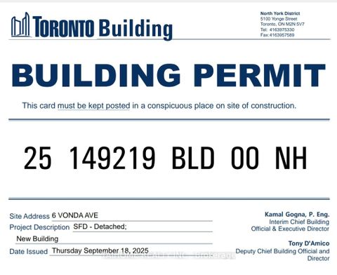 Photo 1 at 6 Vonda Avenue, Willowdale East, Toronto