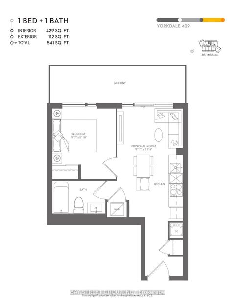 Photo 12 at 1101 - 8 Tippett Road, Clanton Park, Toronto