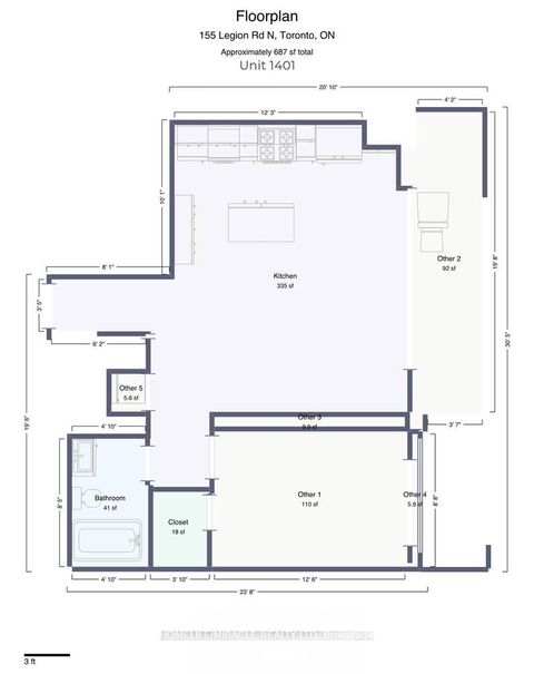 Photo 45 at 1401 - 155 Legion Road N, Mimico, Toronto