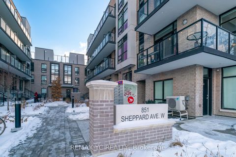 Photo 1 at TH20 - 851 Sheppard Avenue W, Clanton Park, Toronto