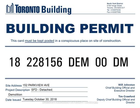 Photo 6 at 152 Parkview Avenue, Willowdale East, Toronto