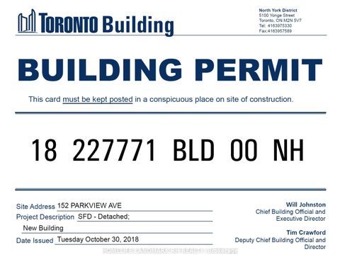 Photo 7 at 152 Parkview Avenue, Willowdale East, Toronto