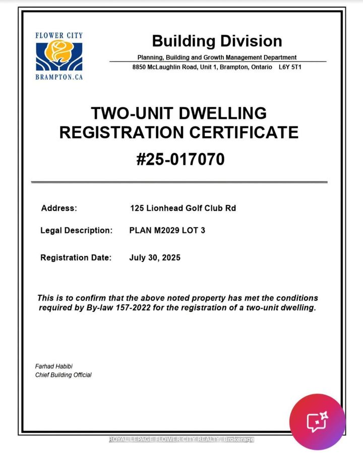 Photo 1 at 125 Lionhead Golf Club Road, Bram West, Brampton