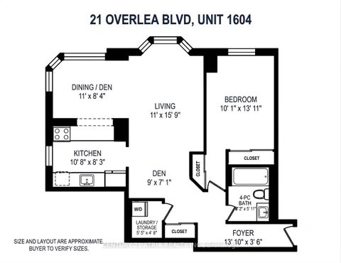 Photo 3 at 1604 - 21 Overlea Boulevard, Thorncliffe Park, Toronto