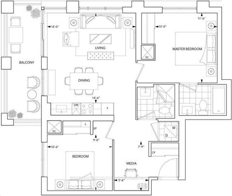 Photo 4 at 2623 - 9 Mabelle Avenue, City Centre West, Toronto