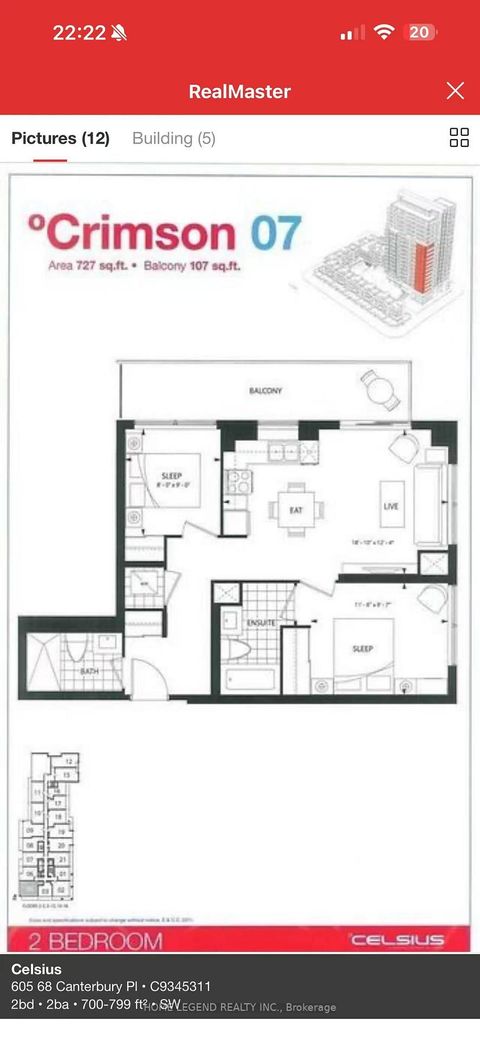 Photo 20 at 605 - 68 Canterbury Place, Willowdale West, Toronto