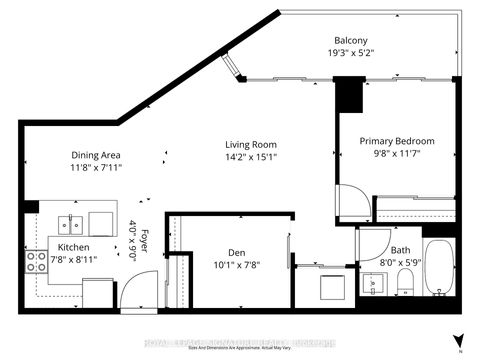 Photo 4 at 801 - 19 Grand Trunk Crescent, Waterfront Communities C1, Toronto