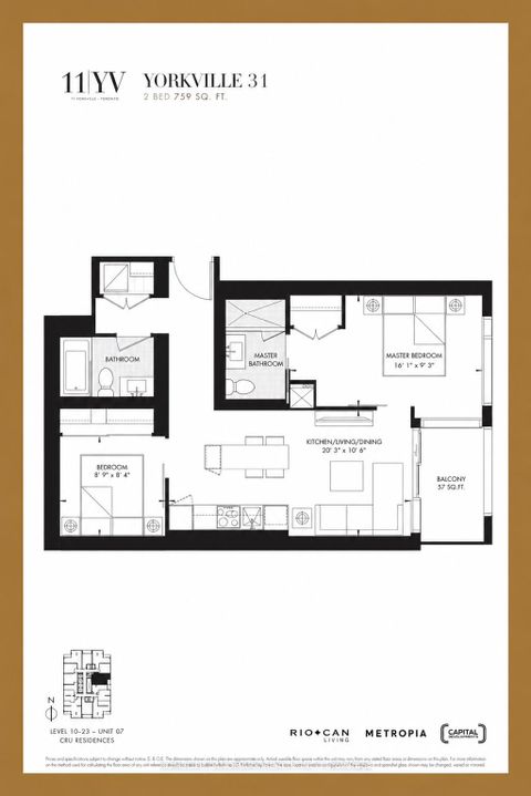 Photo 12 at 1007 - 11 Yorkville Avenue, Annex, Toronto