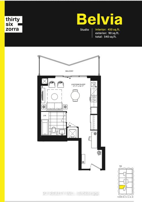 Photo 3 at 2610 - 36 Zorra Street, City Centre West, Toronto